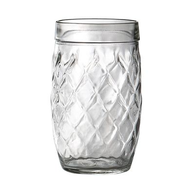 Jogo de Copos Wheaton Ouro Preto em Vidro Quadriculado com 6 Peças 320ml