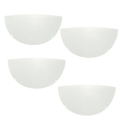 Kit 4 Arandelas Taschibra Jurerê Vidro Meia Lua E27 Bivolt