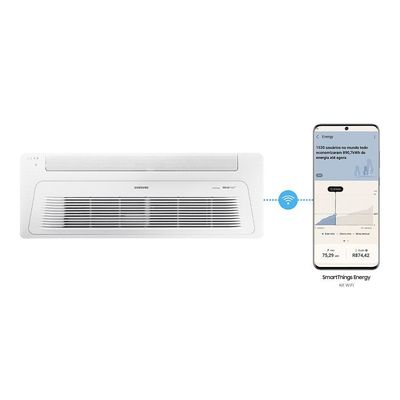 Ar Condicionado Inverter Samsung Windfree Cassete 1 Via 17.000 Btus Quente E Frio 220V R-32