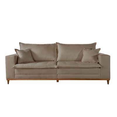 Sofá Matrix 02 Módulos De 90cm B25cm Meu Sofá Online B002 Veludo Capuccino