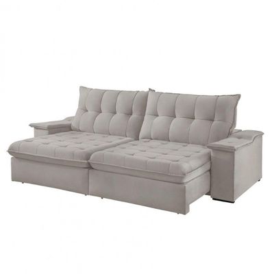 Sofá Lua Veludo 02 Módulos 90 Cm B25cm Meu Sofá Online B026 Veludo Prata