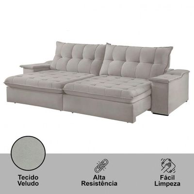 Sofá Lua Veludo 02 Módulos 90 Cm B25cm Meu Sofá Online B026 Veludo Prata