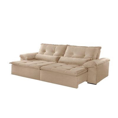 Sofá Parma Linho 02 Módulos De 100m B25cm Meu Sofá Online A226 Linho Bege