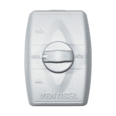 Ventilador de Parede Ventisol 70cm Power 230W 3 Pás Prata com Preto / Bivolt