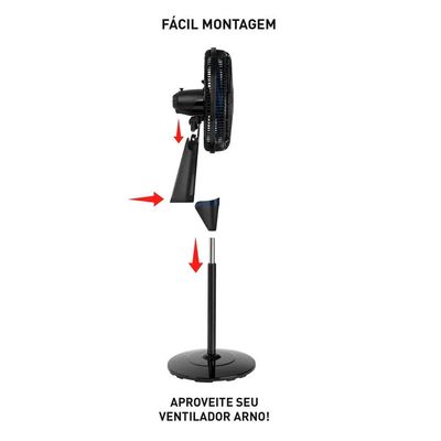 Ventilador de Coluna VB4C Xtreme Force Breeze 40 cm Arno Preto / 220V