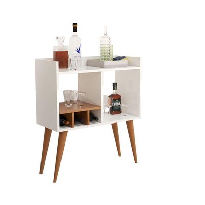 Aparador Retrô Porta Bebidas E Decoração Sala De Estar Branco