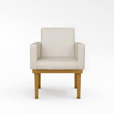 Kit 16 Poltronas Reforçada Courino Bege