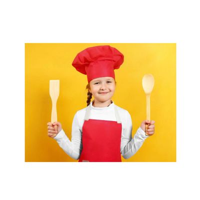 Avental Infantil Vermelho e Rosa Crianças Algodao Kids 2un