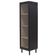 Cristaleira 1 Porta Vidro Pés Madeira 151x40 Cm E963 Preto Dtall Preto