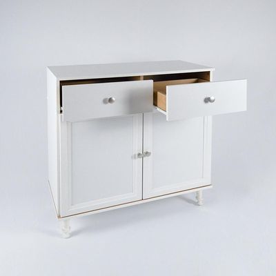 Aparador 2 Portas 2 Gavetas 80 Cm R629 Branco Dtall Branco