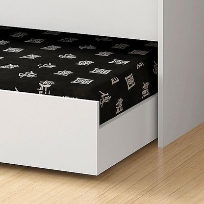Cama Solteiro Bicama Cabeceira Bau 220x88 Bb28 Branco Dtall Branco