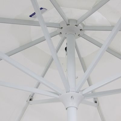 Ombrellone Central Vittoria em Alumínio com Led 2,70 metros Branco Bel 2,70m