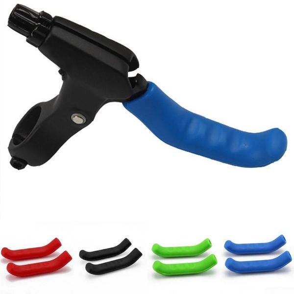 2X Protetor de Silicone para Alavanca de Freio de Bicicleta vermelho