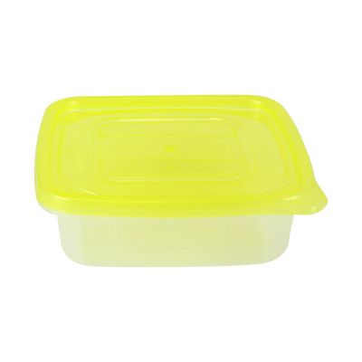 Conjunto de Potes São Bernardo Multiclick em Plástico Quadrado com Tampa Branca com 3 Peças 600ml