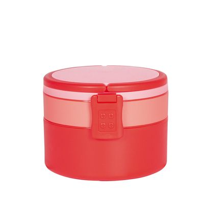 Pote Marmita 2 Andares Redondo com Alça - Vermelho