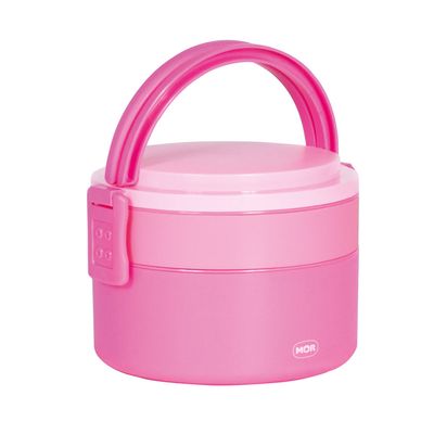 Pote Marmita 2 Andares Redondo com Alça - Rosa