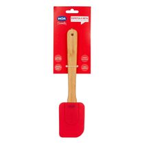 Espátula Reta Silicone e Bamboo