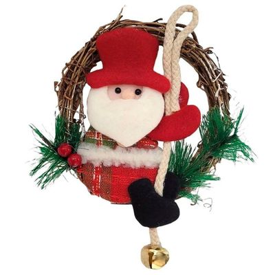 Guirlanda Natalina Enfeite De Porta Papai Noel 21cm