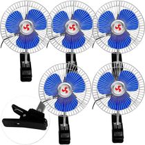 Kit 5 Mini Ventilador Veicular Carro Caminhão ônibus De 15cm