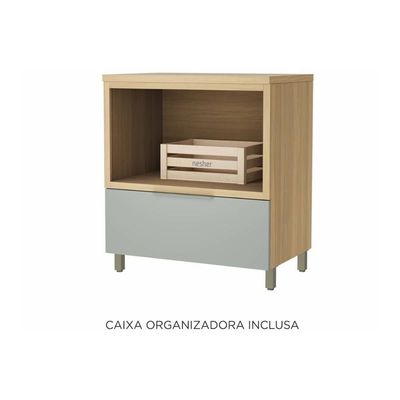 Balcão P- Banheiro Marquesa C- 1 Gaveta E 1 Nicho 80cm Nature-verde - Nesher