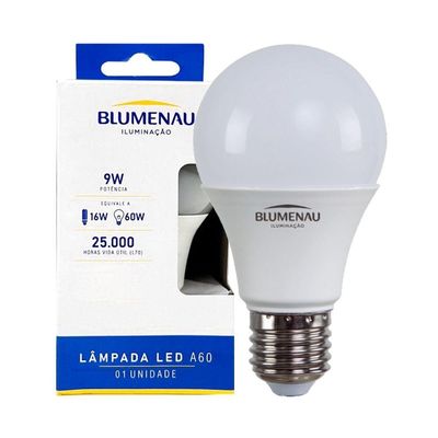 Kit 10 Lâmpadas Led Bulbo A60 9w E27 Bivolt 4000k Neutro