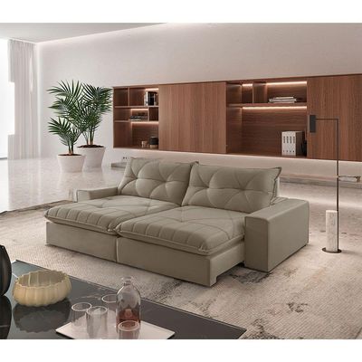 Sofá Hall Veludo Dois Módulos De 100m B25cm Meu Sofá Online B002 Veludo Capuccino