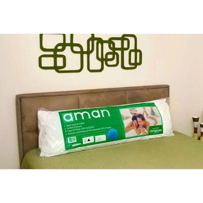 Travesseiro Fibras Siliconadas Aman Corpo Inteiro Kit C/ 2 Un 50x130 - Ortobom