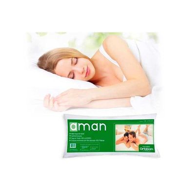 Travesseiro Fibras Siliconadas Aman Corpo Inteiro Kit C/ 2 Un 50x130 - Ortobom