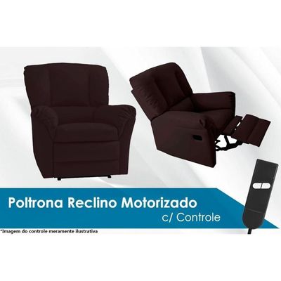 Poltrona Reclinável Motorizada P- Sala Da Vinci Malbec Zero Wall Giro E Balanço Courano Preto - Probel