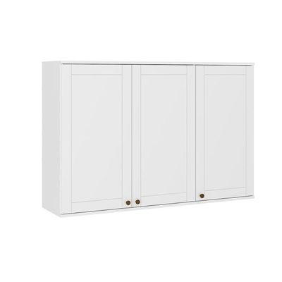 Armário Aéreo Para Cozinha Bella 2601 Com 3 Portas 120cm Branco