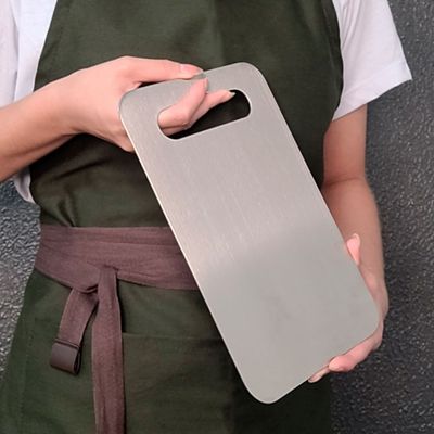 Tabua de Carne Corte Cozinha Profissional 24cm Aço Inox 4un