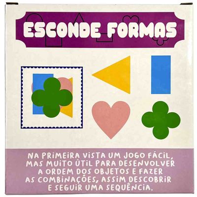Jogo Esconde Formas - Madeira - BrinqMutti