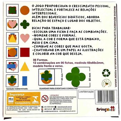 Jogo Esconde Formas - Madeira - BrinqMutti