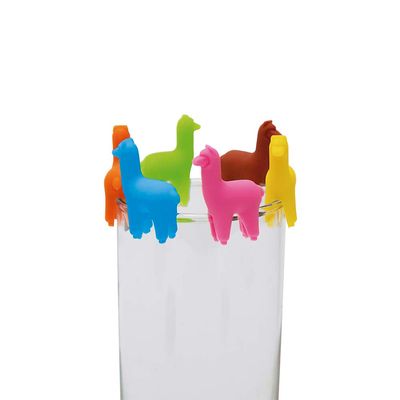 Marcador de Copo Silicone Lhama