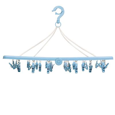 Mini-varal Retangular Dobrável 32 Prendedores - Azul