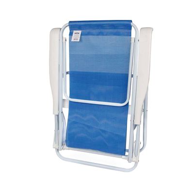 Cadeira Reclinável Aço 8 Posições Azul