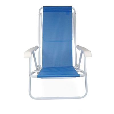 Cadeira Reclinável Aço 8 Posições Azul