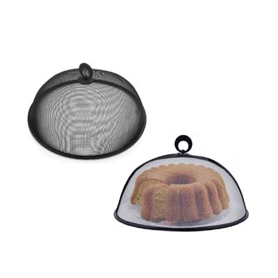 Tela Protetora Alimentos 24cm Preta Protetor Bolo Prato 2un
