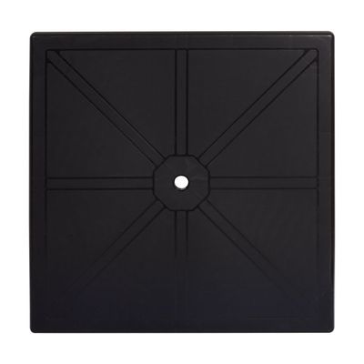 Mesa Plástica Quadrada Desmontável Preta