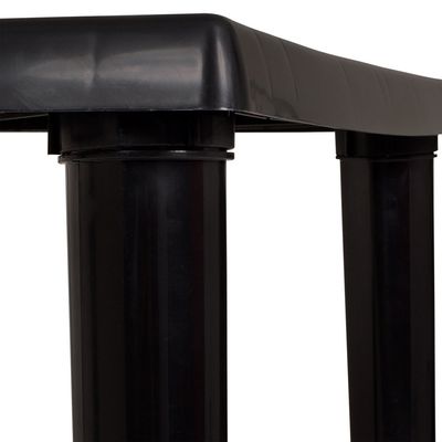 Mesa Plástica Quadrada Desmontável Preta