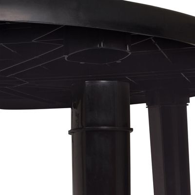 Mesa Plástica Redonda Demontável Preta