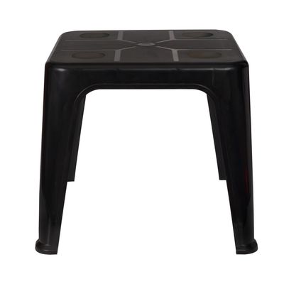 Mesa Plástica de Apoio com Porta Copos Preta Mor