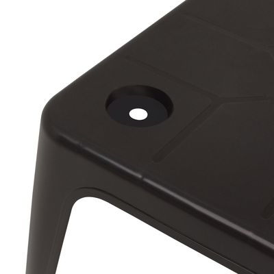 Mesa Plástica de Apoio com Porta Copos Preta Mor