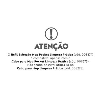 Refil Esfregão Mop Pocket Limpeza Prática