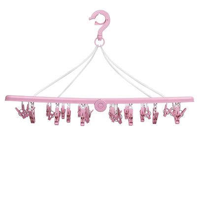 Mini-varal Retangular Dobrável 32 Prendedores - Rosa