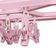 Mini-varal Retangular Dobrável 32 Prendedores - Rosa