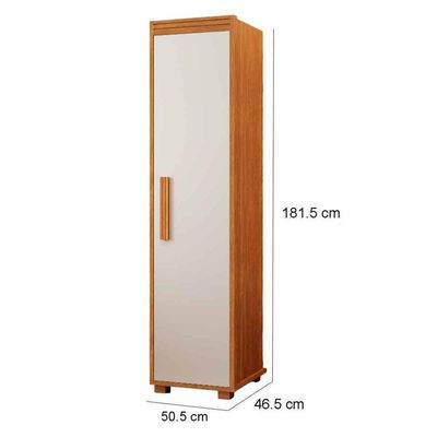 Armário Multiuso 1 Porta 4 Prateleiras 100% Mdf delta Nature Off White
