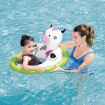 Boia Inflável Oval com Fralda Bichinhos - Vaca