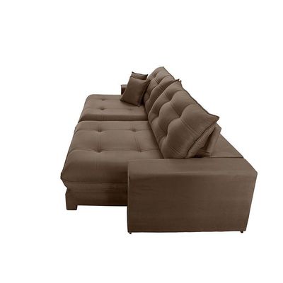 Sofá Duque Dois Módulos De 120cm B25cm B016 Veludo Marrom