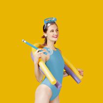 Máscara de Mergulho e Snorkel Infantil - Verde